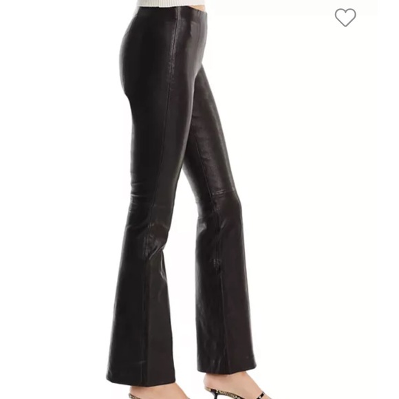 Rag & Bone Genuine Stretchy Leather Bootcut Pants, Sz USA 12, new - Picture 3 of 9